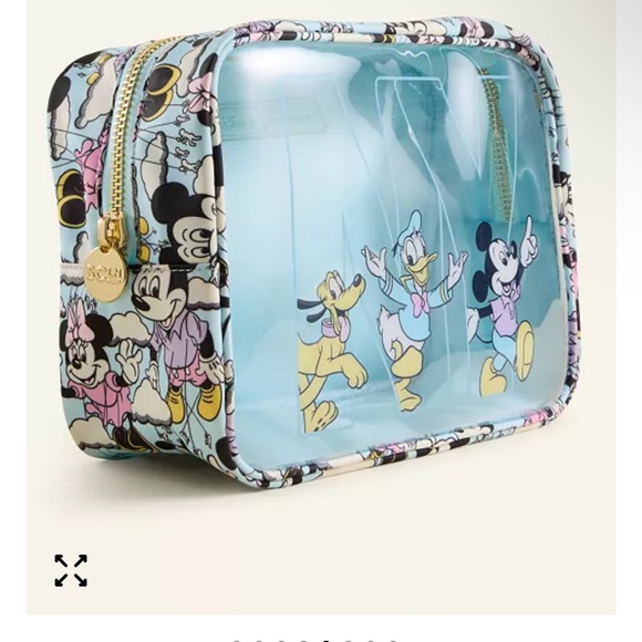Disney Macy’s Mickey & Friends Top-Zip Clear Front Large Pouch